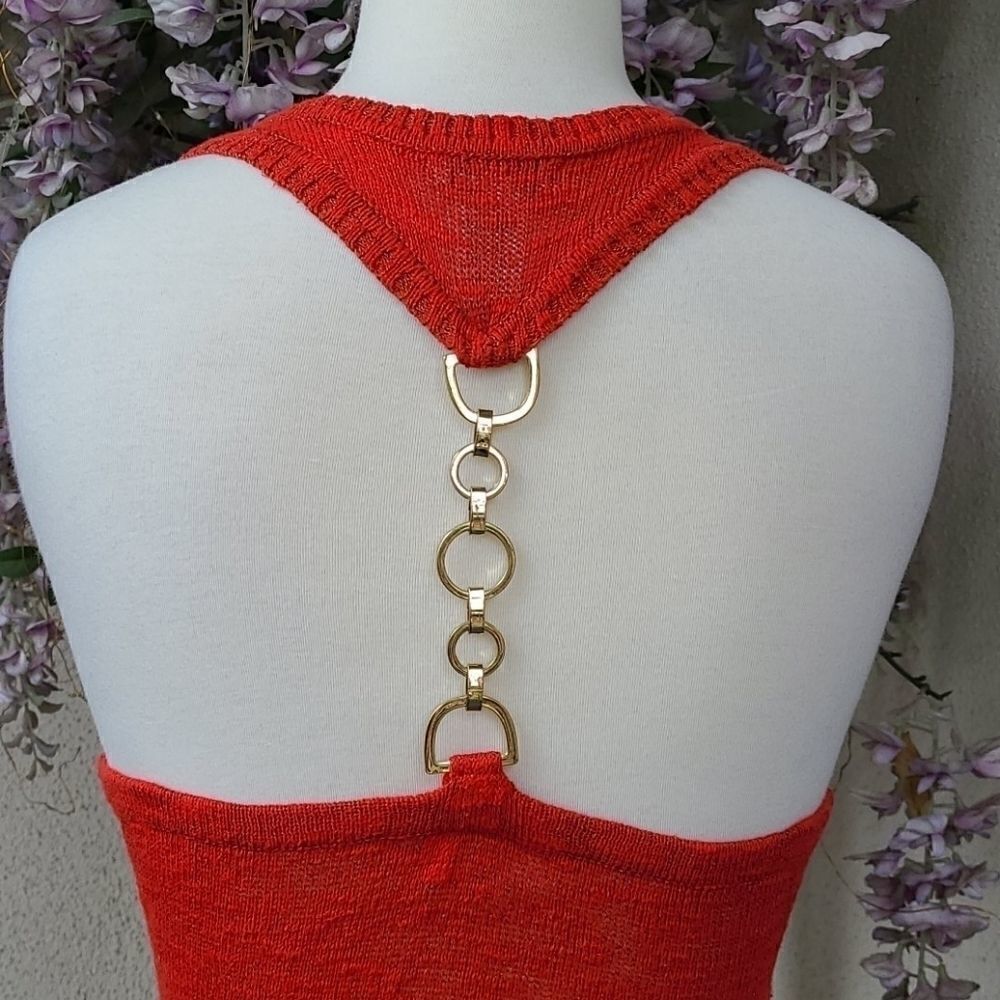 Cache orange halter top size S - Picture 4 of 5